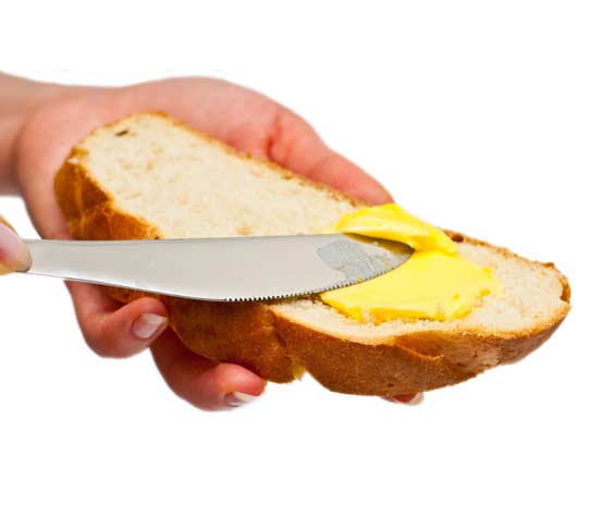 Reolì spreadable oil on a bread for a nutritious breakfast