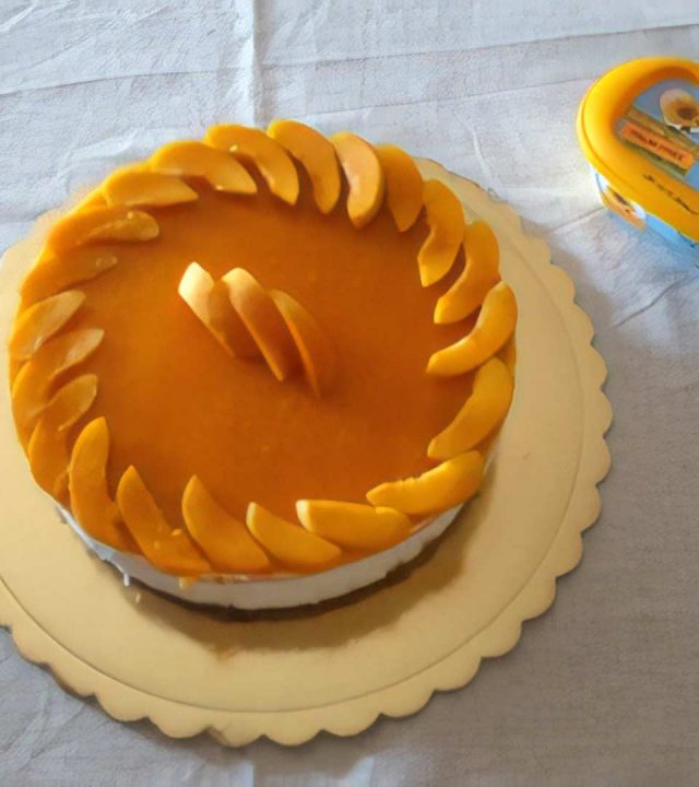 immagine della ricetta Cheesecake con coulis di albicocche realizzata con Reolì Girasole