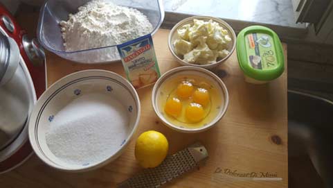 ingredienti per realizzare una crostata al limone senza burro